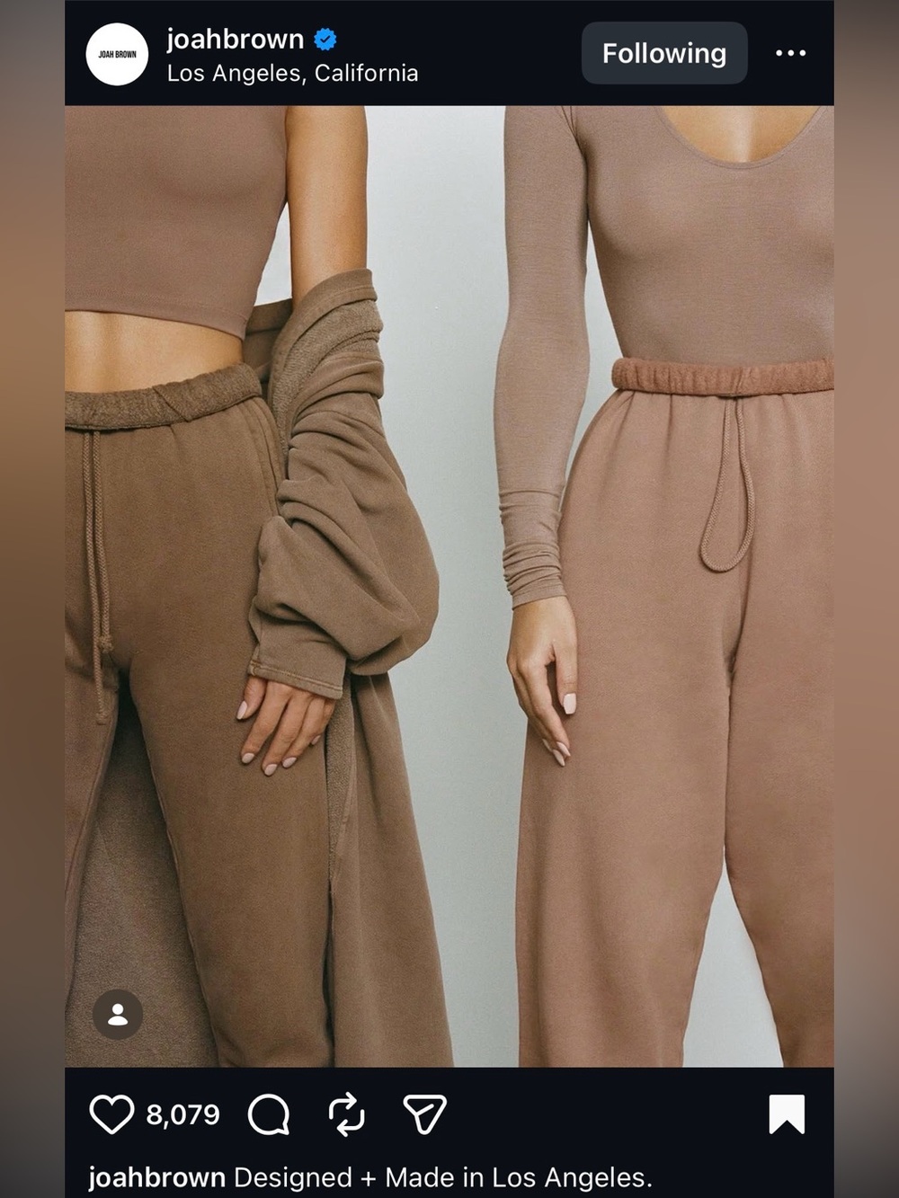 XS/S Joah Brown Oversize Jogger in Terracotta
